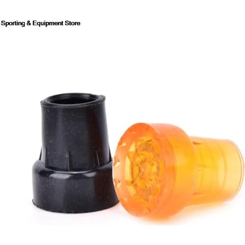 1Pcs 19mm Rubber Walking Hiking Stick Metal Ferrule Bottom End Cover Cane Crutch Pad Rubber Heavy Duty