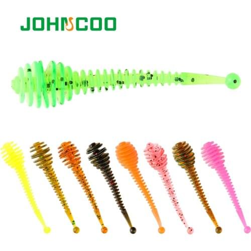 JOHNCOO UL Fishing Floating Fishing Lure TPR Soft Silicone Lure 0.85g 1.3g Soft Bait 12pcs Swimbaits UL Jigging Lure Trout Lure