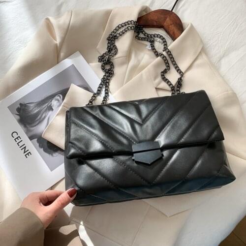 2021 Fashion Women Bag Leather Handbags PU Shoulder Bag Flap Crossbody Bags for Women chain Messenger Bags casual Ladies