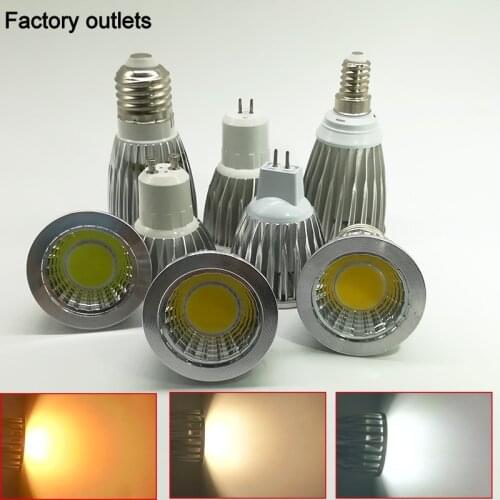 MR16 led COB bulb 3W 5W 7W 9W GU10 LED Spot light replace halogen 50w 75w bulb JDR E14 E27 led bulb home lampada lighting