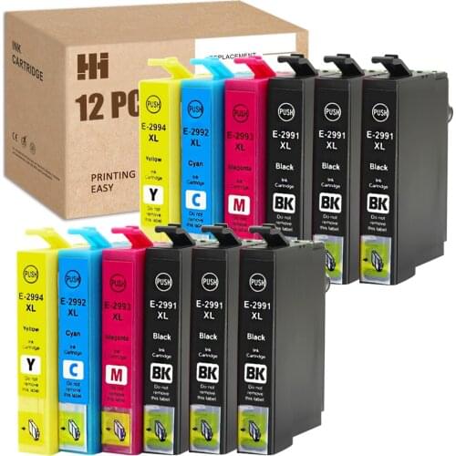 SZX 12PCS 29XL Cartridges T2991XL Ink For Epson ink Cartridges 29XL XP-235,XP-245,XP-247,XP-255,XP-257,XP342,XP345,XP435,XP432