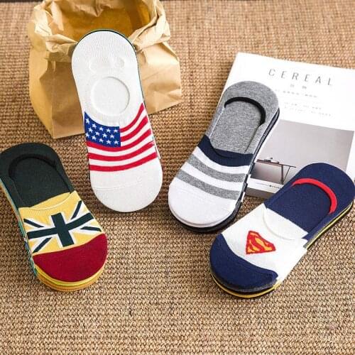 Spring and summer socks invisible socks Mens thin shallow silicone slipper socks sweat and deodorant sports socks mens boat so