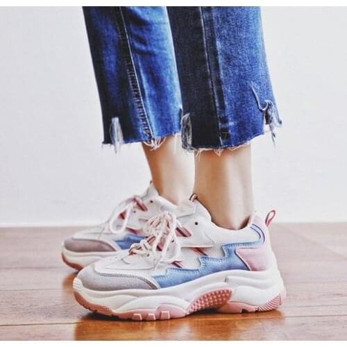 2019 Spring Autumn Fashion Ladies Casual Shoes For Woman Vulcanized Shoes Breathable Wild Platform Women Shoes Sneakers HX-01