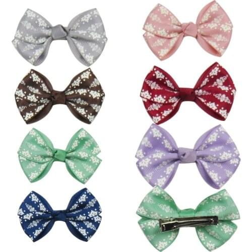 1PCS Novelty Flower Elastic Hair Bands Girls Ribbon Clip Bow Girl Hair Tie Rope Hairpin Handmade Fashion Hair Accessories 2019