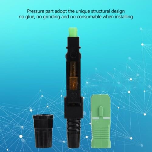 100Pcs/Lot SC/APC Embedded Optic Fiber Quick Connector Connecting Adapter for FTTH Optical Fiber Fast Connector