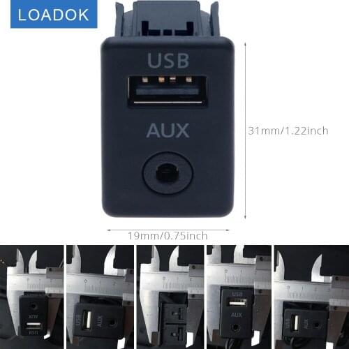 100cm Cable Adapter Universal Car Dash Flush Mount USB Port Panel Auto Boat 3.5mm AUX Interface Extension USB