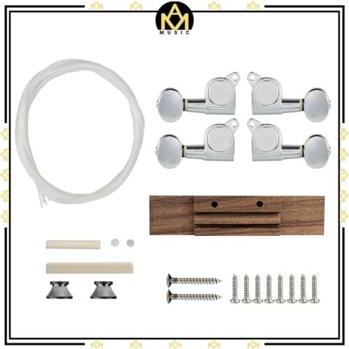 26 Inch Ukulele Pegs String Bridge Nut For DIY Ukulele Unfinished Ukulele DIY Tenor Ukulele Parts Accessories Set