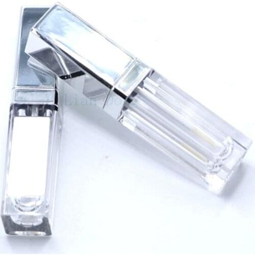 3.5ml Square Lip Gloss Tube Empty Lip Gloss Bottle with Mirror Clear Cosmetic Containers Makeup Tools Lip Containers