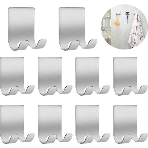 5/10PCS 304Stainless Steel Razor Holder Viscose Wall Hooks Mens Shaving Shaver Holder Bathroom Storage Shelf Affordable package