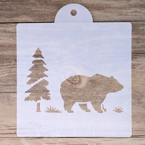 15 cm DIY Craft Layering Bear Stencil For Wall Painting Scrapbooking Stamping Album Decorative Embossing Paper Cards