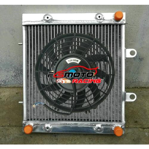 Aluminum Radiator + Fan For Polaris Sportsman 450 500 HO 570 4x4 EFI 400 1240520 1240152 1240305