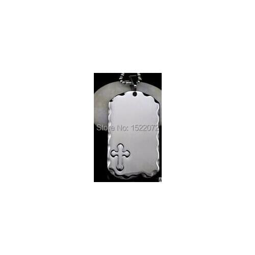 Wholesale and retail Cross Stainless Steel Dog Tag cheap custom metal cross dog tags hot sales cut cross dog tags