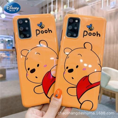 Pooh Bear Mobile Phone Cases Disney Cartoon for Samsung S20 Note10+note8 Protective Cover Fallproof Gifts zz0428-1