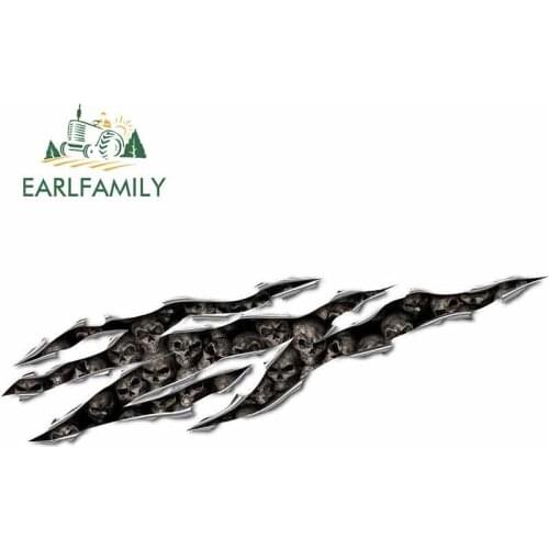 EARLFAMILY 13cm x 4.2cm for Skulls Rip Cartoon Oem Funny Car Stickers Bumper Trunk Truck Graphics Vinyl JDM Waterproof Anime