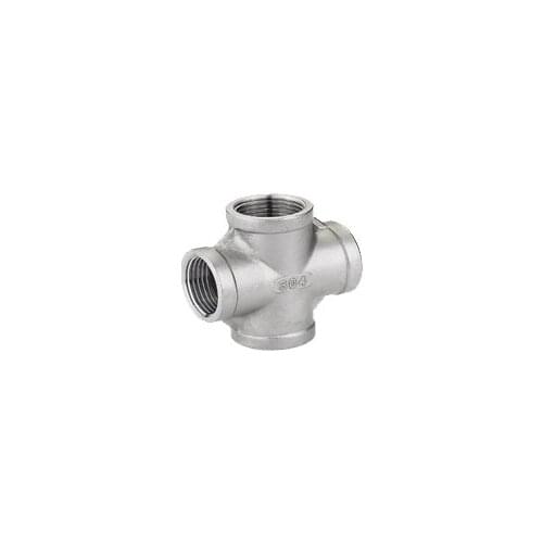 Stainless Steel 304 1/4" 3/8" 1/2" 3/4" 1" 1-1/4" 1-1/2" Female BSP Thread Pipe Fitting 4 Way Equal Cross Connector SS304 Mlok
