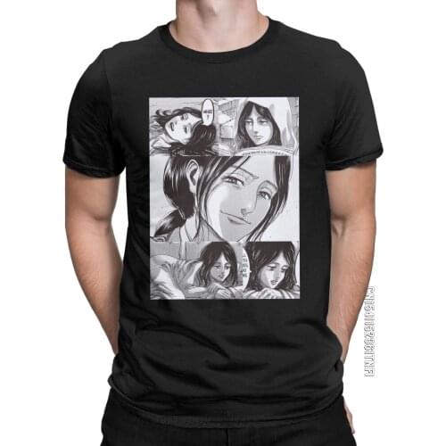 Men Pieck Finger Attack On Titan T Shirts Pure Cotton Clothing Vintage Classic Crewneck Tee Shirt Gift Idea T-Shirts