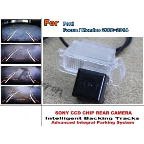 Trajectory Intelligent Tracks Reversing For Ford Focus Mondeo 2008~2014 HD CCD Night Vision Car Rear View Camera