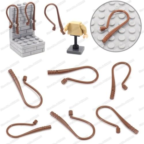 Knight Training Whip Building Block Equipment Accessories Moc Figures Command Hand Whip Assembly Model Child Christmas Gift Toys