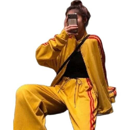 Fashion Sports Suit Wwomens Clothing 2021 Spring And Autumn New SuperLlarge Casual Loose Korean Running Two Piece Set Women