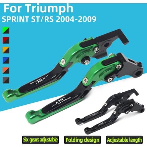 Moto Accessories Clutch Brake Levers with Foldable Extendable Adjustable CNC for Triumph SPRINT ST RS 2004 2005 2006 2007 2008