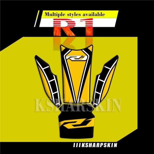 New 3D gel fish bone sticker motorcycle fuel tank pad protection pad for Yamaha R1 R1M 2015 2016 2017