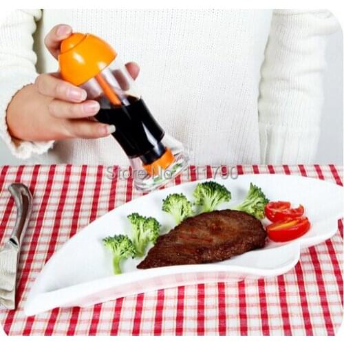 Wholesale BBQ Cruet Controllable Barbecue Spice Pot Press Type Condiment Jar Household Kitchen Sauce Bottle Free Shipping