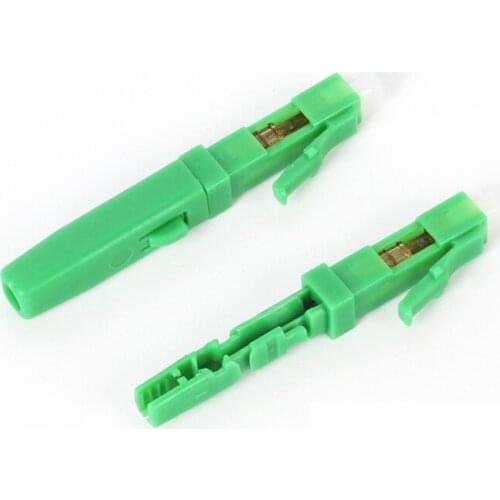 100PCS Fiber drop cable LC APC singlemode fiber optic quick connector LC Embedded type FTTH Fiber Optic Fast Connector