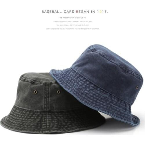 SLECKTON High Quality Denim Bucket Hats for Women and Men Fashion Hat Summer Sun Caps Retro Washed Cotton Cap Foldable Unisex