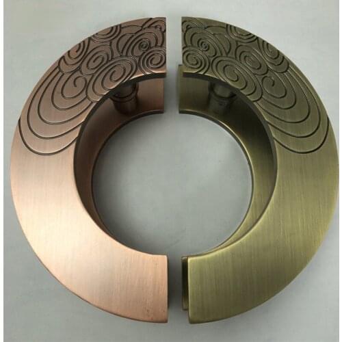 Semi-circular door handle Chinese antique glass door handle carved floor Airbus door armrest