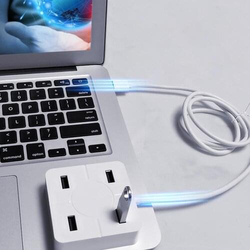4 in 1 USB2.0 Splitter Cable Hub Docking Stand High Speed Stable Output Compact 4 in 1 USB2.0 Splitter Cable Hub for Computer