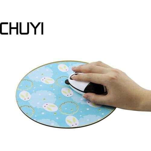 Cute Cartoon Round Gaming Mouse Pad Gamer Small Size Non-Skid Rubber Decoration Computer Mouse Mat Mousepad For Kids Girl Gift