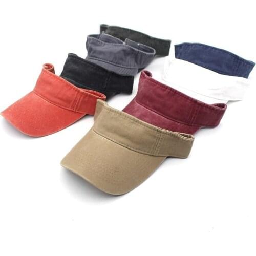 New Summer Sun Visors Outdoor Sport Top Air Caps For Men Women Spring Washed Denim Visor Cap Golf Running Hats
