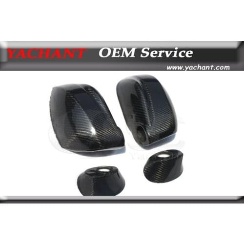 Car-Styling Carbon Fiber Whole Side Mirror Frame Kit LHD Fit For 2008-2014 Skyline R35 GTR CBA DBA Side Mirror Cover with Base