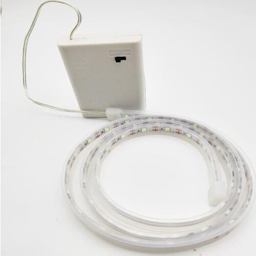 5V 2835 Led Strip Light White Color Light with Battery Box Led Night Light Lamp for Outdoor Camping Gardon Emergency Lighting