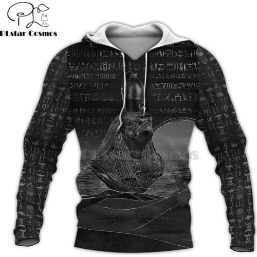 Mysterious retro ancient Horus Egypt goddess Pharaoh totem 3d hoodies/Sweatshirt Winter autumn funny long sleeve streetwear-9