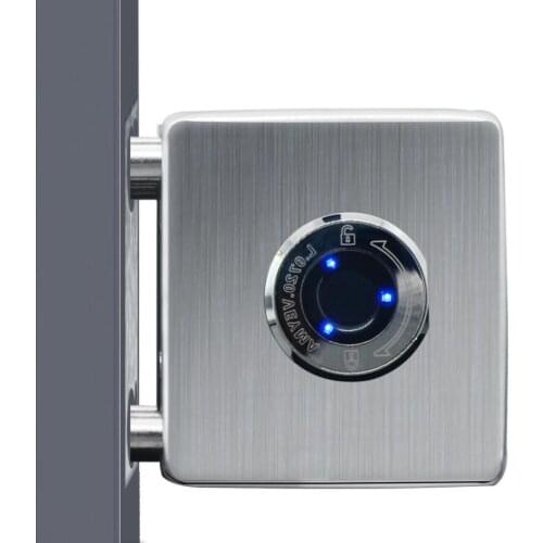 Smart Door Entry Lock Electronic Office Glass Door Biometric Fingerprint Lock Digital Lock Silver
