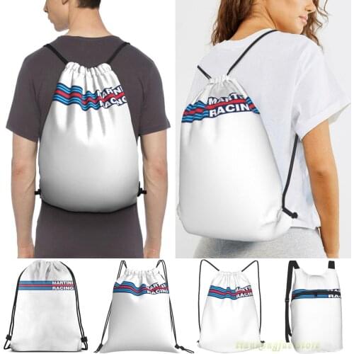 Unisex Drawstring Bags Martini Racing(2) Women Drawstring Backpacks Men Outdoor Travel Backpacks Training Fitness Bag