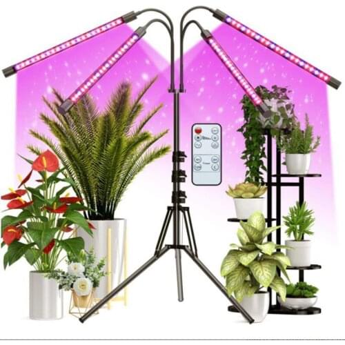 USB LED Grow Lights For Indoor Plants Red Blue Full Spectrum 10 Dimmable Brightness 4/8/12H Timer Flower Waterproof Phytolamp