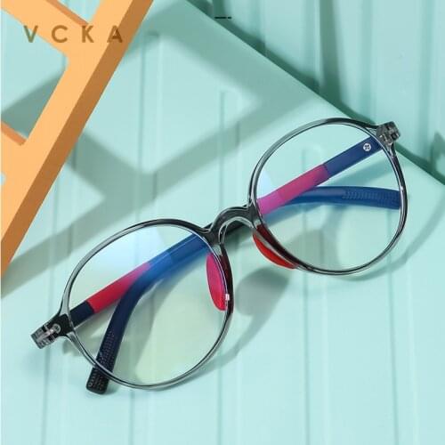 VCKA Kids Anti-blue light Glasses Frame TR90 Computer Girl Game Protective Goggle Boy Silicone Children Ultralight Eyewear