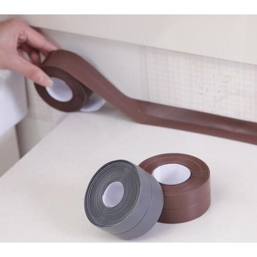 Waterproof Self Adhesive Tape Anti Moisture Kitchen Ceramic Stickers Home Decor PVC Bathroom Furniture Wall Corner Stickers