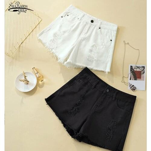 2021 Summer Plus Size Women Shorts Casual Loose Shorts High Waist Korean Style New Ladies Solid Fashion Chic Short Femme 9834