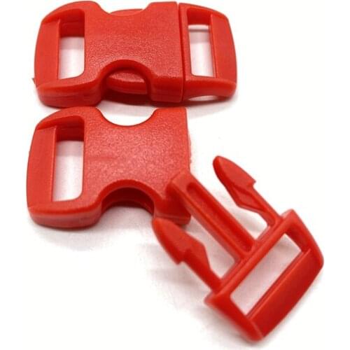 10Pcs 3/8" 10mm Side Release Buckle Curved Parachute 550 Paracord Bracelet DIY Dog Collar Strap Webbing Outdoor Camp #03