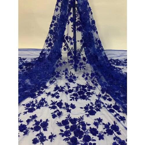 2021 Latest French Lace Fabric High Quality Floral Tulle Lace African Lace Fabric, Used For Wedding Nigeria Lace Material D38111
