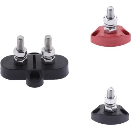 3pcs Heavy Duty Stainless Steel Insulated Terminal Block 6mm Stud