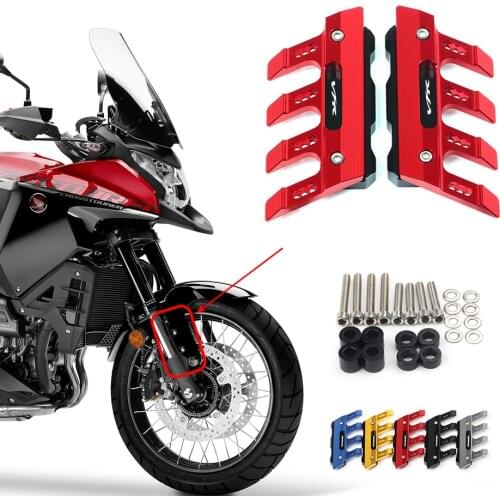 With Logo For HONDA VFR1200X Motorcycle CNC Aluminum mudguard side protection block front fender anti-fall slider Accessories
