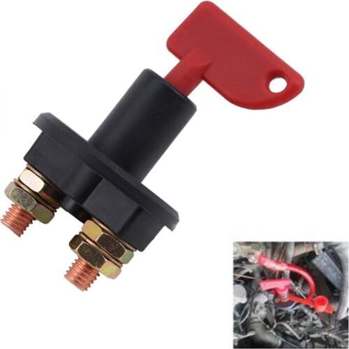 Car Truck Boat Auto Universal Battery Isolator Master Cutoff Cut Off Power Kill Switch + Key + Waterproof Cover