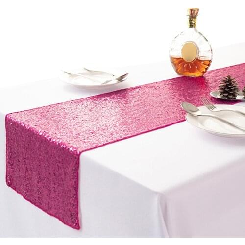 Glitter Sequin Table Runners Sparkly Table cover Satin Tablecloth For Wedding Party Banquet Home Hotel Table Decoration