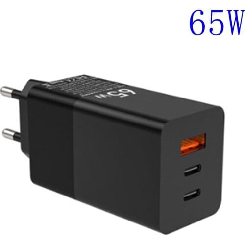 PD3.0 Fast Charger For iPhone 12 Pro Max Macbook 65W USB-C Type C Fast USB Charger for Xiaomi Samsung Cellphone