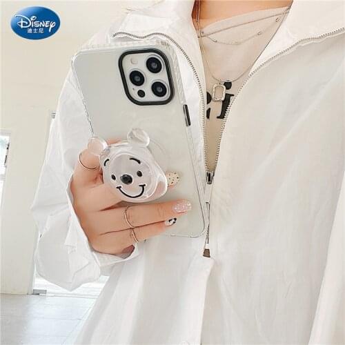 Disney cartoon Pooh bear mobile phone case with stand for iPhone12/12promax/se/xr/xs/xsmax/7p/8p/11pro/ zz0715-7