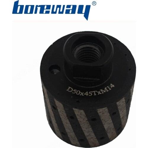 D50*45T*M14 Resin Filled Groove Grinding Drum Wheel On Portable Machine For Slab Counter Granite Marble Free Shipping